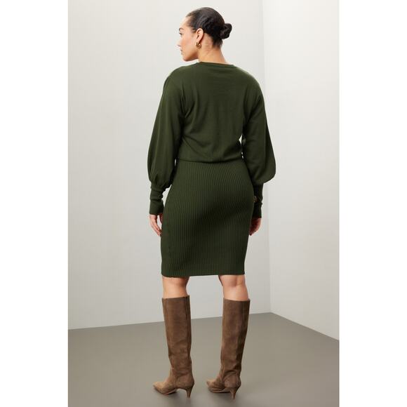 TOCCIN X RTR Ribbed Midi Dress - Size Small - Picture 8 of 8